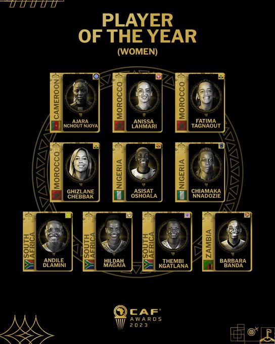 Awards CAF 2023/ Meilleure joueuse: Trois Marocaines sur la liste finale Awards CAF 2023/ Meilleure joueuse: Trois Marocaines sur la liste finale