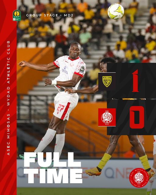 LDC-CAF/ ASEC-WAC: Le Wydad rechute à Abidjan LDC-CAF/ ASEC-WAC: Le Wydad rechute à Abidjan