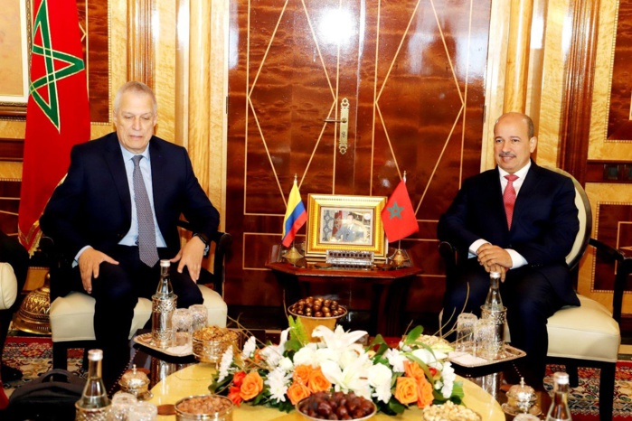 Maroc-Colombie : Enaam Mayara reçoit German Blanco Alvarez, accompagné d'une délégation sénatoriale anti-polisario