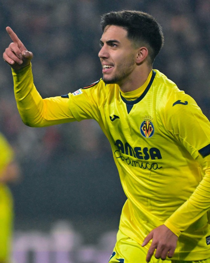 Akhoumach ,auteur du deuxième but de Villerréal face au Stade Rennais d'Ibrahim Salah Akhoumach ,auteur du deuxième but de Villerréal face au Stade Rennais d'Ibrahim Salah