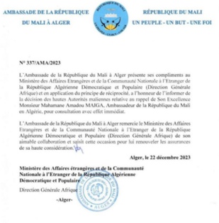 Algérie-Mali : au bord de la rupture diplomatique Algérie-Mali : au bord de la rupture diplomatique