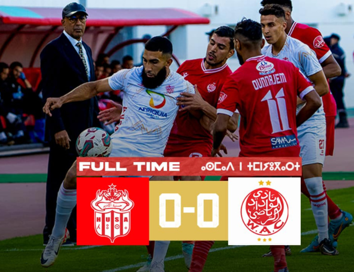 Botola/ Mise à jour HUSA-WAC (0-0) :  Un match nul, score et qualité !