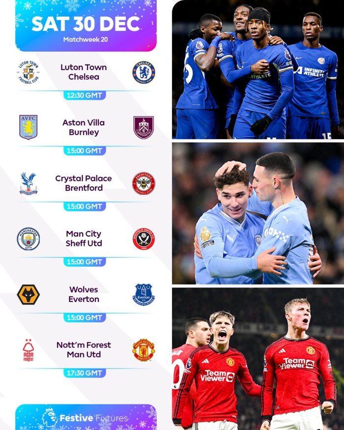 Premier League: Ce samedi, six matches au programme