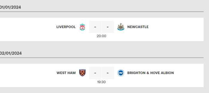 Premier League :  Une journée non-stop (décembre 2023 - janvier 2024)