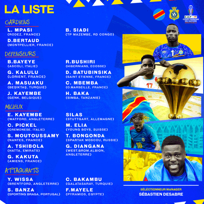 CAN 2023 : Les Léopards, deuxièmes adversaires des Lions en phase de poules