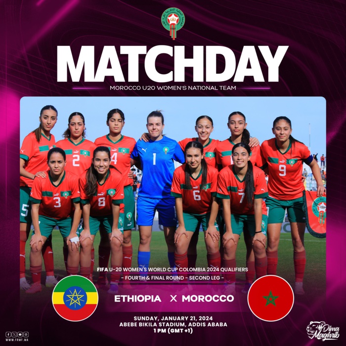 Eliminatoires Mondial féminin U20 : Ethiopie-Maroc ‘’retour’’ ce dimanche Eliminatoires Mondial féminin U20 : Ethiopie-Maroc ‘’retour’’ ce dimanche