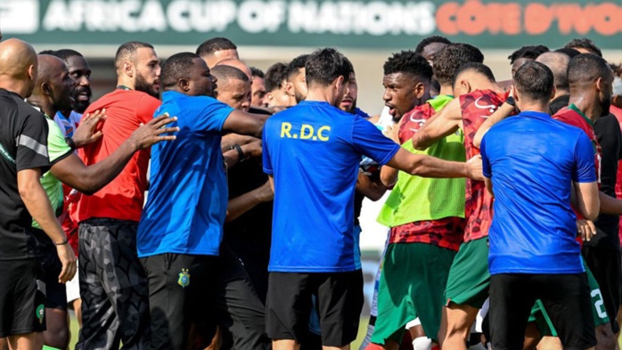 Maroc - RDC : enquête de la CAF après la bagarre générale Maroc - RDC : enquête de la CAF après la bagarre générale