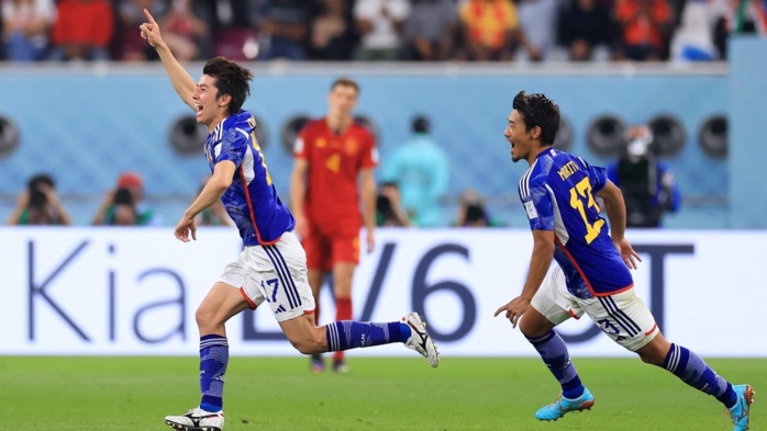 La joie des joueurs du Japon face à l'Espagne / Crédit: Getty Images