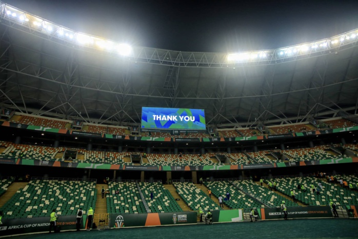 Stade presque vide, 15 min avant le coup d'envoi du Nigéria vs Guinée Équatoriale à la CAN 2023 Stade presque vide, 15 min avant le coup d'envoi du Nigéria vs Guinée Équatoriale à la CAN 2023