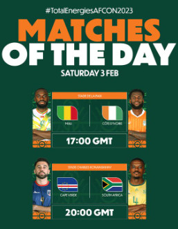 CAN 2023/Quarts de finale: Programme du jour CAN 2023/Quarts de finale: Programme du jour