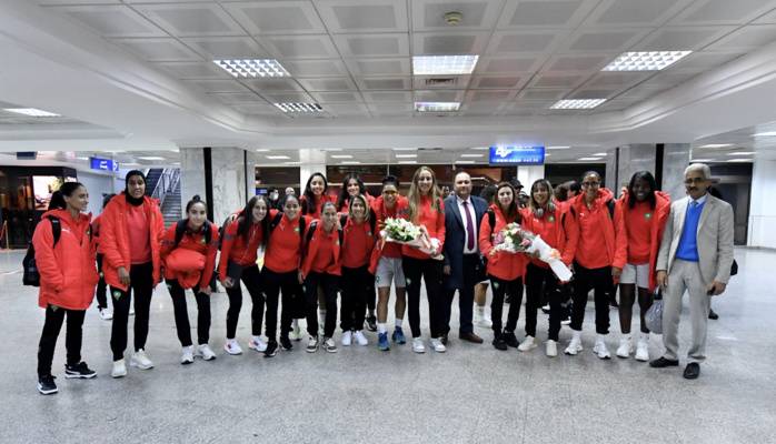 Foot féminin / Qualif. JO 2024: Arrivée des Lionnes de l'Atlas à Tunis Foot féminin / Qualif. JO 2024: Arrivée des Lionnes de l'Atlas à Tunis