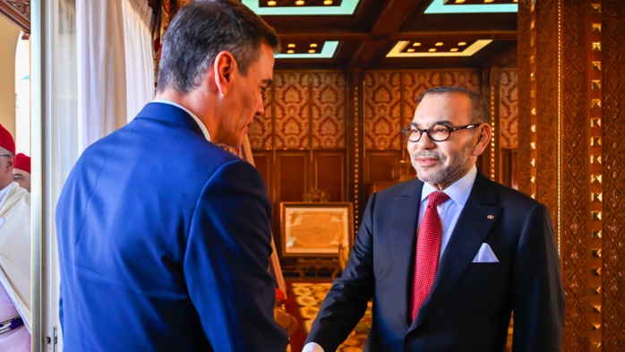 Sa Majesté le Roi Mohammed VI reçevant le Président du gouvernement espagnol, M. Pedro Sanchez. Sa Majesté le Roi Mohammed VI reçevant le Président du gouvernement espagnol, M. Pedro Sanchez.