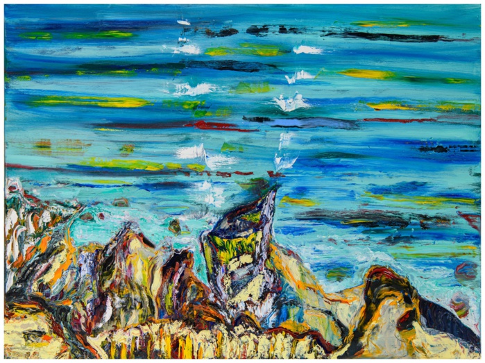 « Gasa 1 », huile sur toile, 150 x 200 cm, 2023.