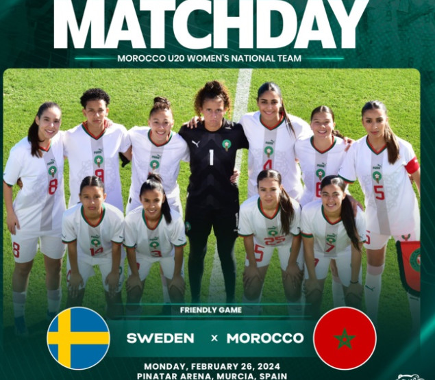 Foot féminin U20 / Tournoi international de Murcie: Maroc-Suède ce lundi Foot féminin U20 / Tournoi international de Murcie: Maroc-Suède ce lundi