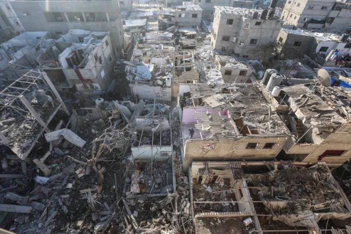 La ville de Rafah, ou ce qu’il en reste avant même l’offensive israélienne promise par Netanyahu.