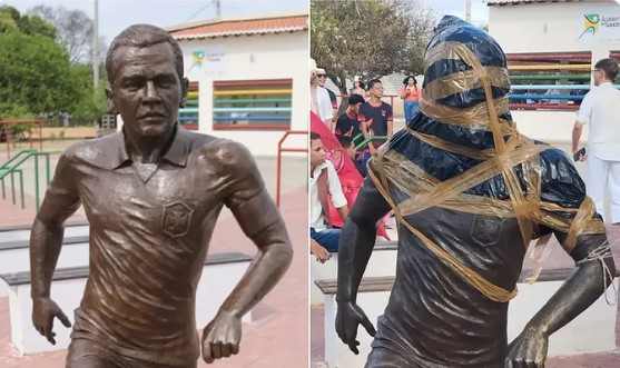 Dani Alvès : Sa statue bientôt déboulonnée ! Dani Alvès : Sa statue bientôt déboulonnée !