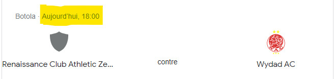 Botola D1/ J20- mise à jour: RCAZ-WAC, ce mardi à huis clos. Botola D1/ J20- mise à jour: RCAZ-WAC, ce mardi à huis clos.