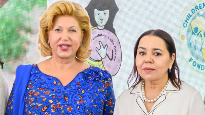 SAR Lalla Asmae et la Première Dame de Côte d'Ivoire visitent le siège de la Fondation Lalla Asmae SAR Lalla Asmae et la Première Dame de Côte d'Ivoire visitent le siège de la Fondation Lalla Asmae