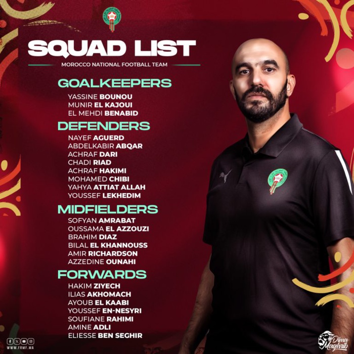 Matchs amicaux : Brahim Diaz dans la liste des 24 joueurs retenus par Walid Regragui face à l’Angola et la Mauritanie