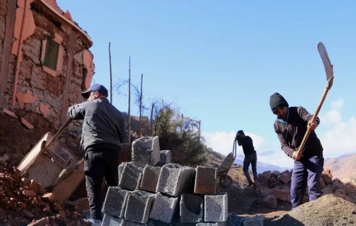 Al Haouz: L’opération de reconstruction post-séisme se poursuit dans d’excellentes conditions à Talat N’Yaaqoub
