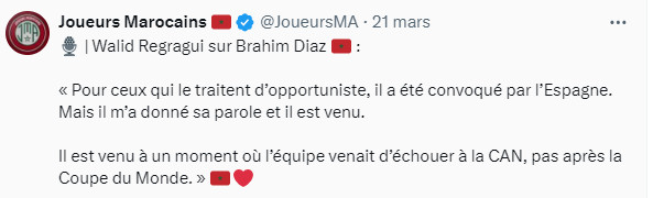 Maroc-Angola / Brahim  Diaz:   « Heureux, reconnaissant, fier et bien à l’aise ! »