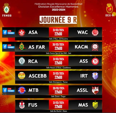 Basketball national / Division d’Excellence - J9 retour: FUS-MAS en affiche Basketball national / Division d’Excellence - J9 retour: FUS-MAS en affiche