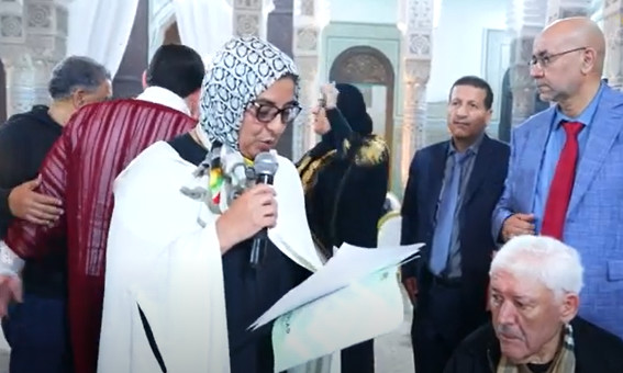 Dr Fatima Abou Ali, présidente de l'AMAD, M.Hamid Yahya président de la MJS et M. Belaid, lors de la soirée de ce vendredi Dr Fatima Abou Ali, présidente de l'AMAD, M.Hamid Yahya président de la MJS et M. Belaid, lors de la soirée de ce vendredi