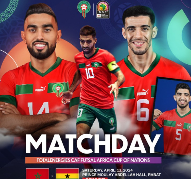 CAN Futsal Rabat 24/ Maroc - Ghana: Aujourd'hui, horaire et chaînes de diffusion ?