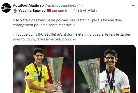 Yassine Bounou: « Je n’étais pas bien. Ce n’était pas moi !  »