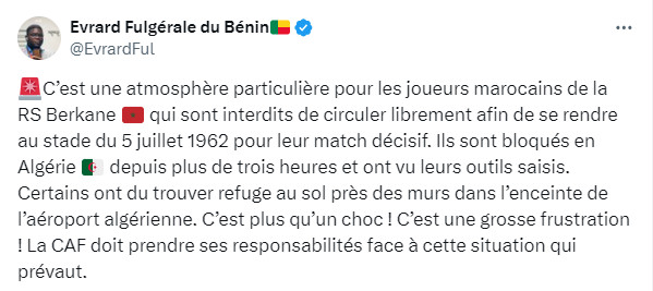 Demi - finale de la Coupe de la CAF/   La RSB bloquée à l'aéroport d’Alger par les autorités algériennes ! Demi - finale de la Coupe de la CAF/   La RSB bloquée à l'aéroport d’Alger par les autorités algériennes !