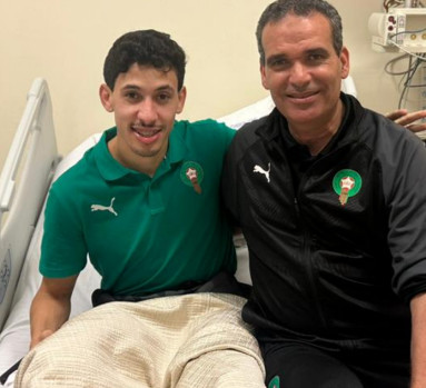 Futsal/Equipe nationale:  Jawad hospitalisé, le staff et ses coéquipiers lui rendent visite !