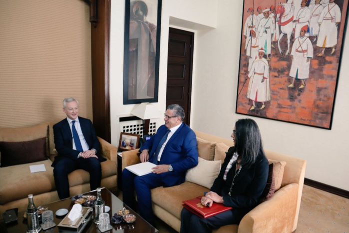 Aziz Akhannouch reçoit Bruno Le Maire qui effectue une visite au Maroc Aziz Akhannouch reçoit Bruno Le Maire qui effectue une visite au Maroc