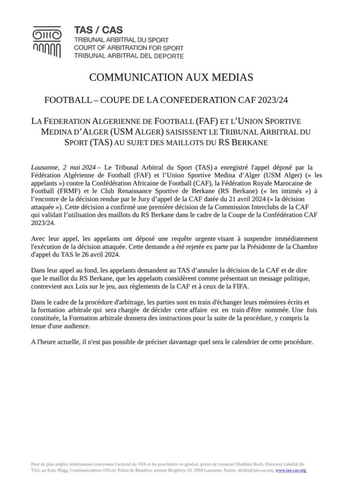 Alger élargit le champ de son différend avec Rabat au domaine sportif à des desseins politiques Alger élargit le champ de son différend avec Rabat au domaine sportif à des desseins politiques