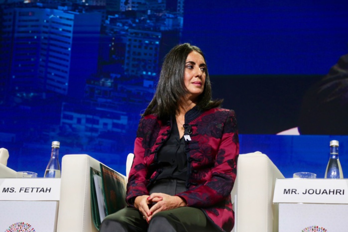 Nadia Fettah sonne la cloche d'ouverture de la Bourse de Londres