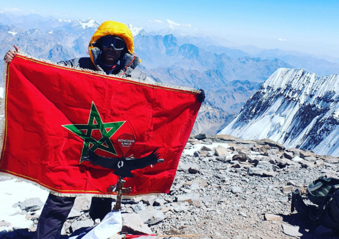 L'alpiniste marocain Mohamed Ouassil. L'alpiniste marocain Mohamed Ouassil.