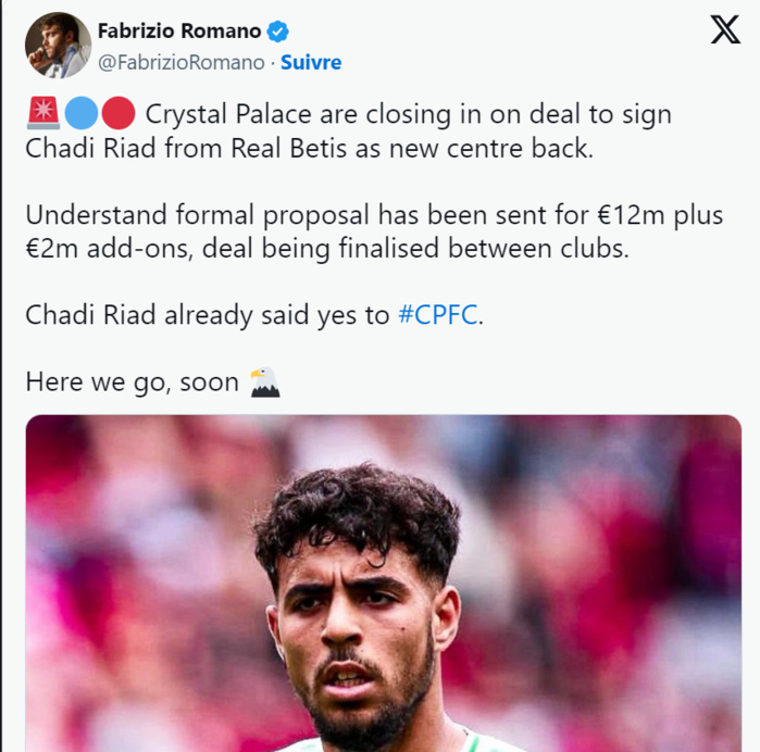 Lions de l’Atlas : Chadi Riad vers Crystal Palace la saison prochaine ! Lions de l’Atlas : Chadi Riad vers Crystal Palace la saison prochaine !