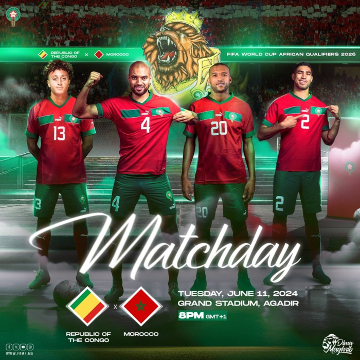 Qualifs. CDM 26. Afrique. J4. Congo Brazzaville vs Maroc / Jour de match : Objectifs ? Horaire ? Chaînes ? Qualifs. CDM 26. Afrique. J4. Congo Brazzaville vs Maroc / Jour de match : Objectifs ? Horaire ? Chaînes ?