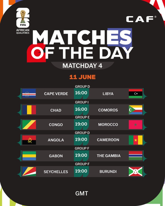 Qualifs. CDM 26. Afrique / J4 (dernière partie): Soudan du Sud-Soudan du Nord et Angola-Cameroun en affiches