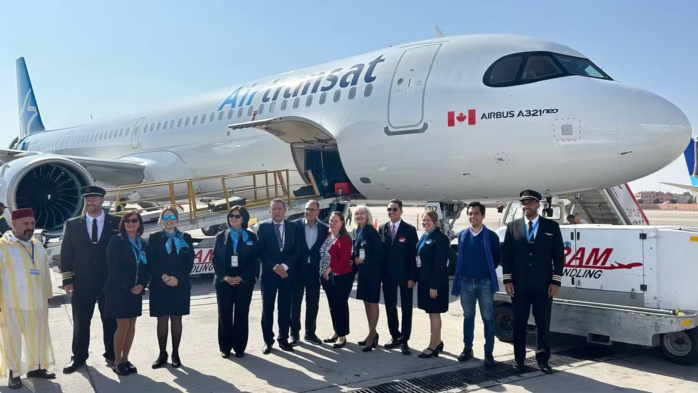Air Transat: Le Vol inaugural Montréal-Marrakech atterrit à l’aéroport Marrakech-Menara Air Transat: Le Vol inaugural Montréal-Marrakech atterrit à l’aéroport Marrakech-Menara