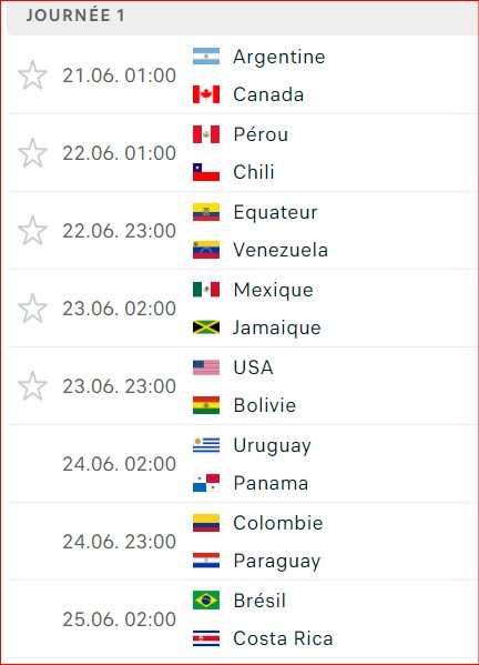 Copa América 2024: Argentine-Canada en ouverture Copa América 2024: Argentine-Canada en ouverture