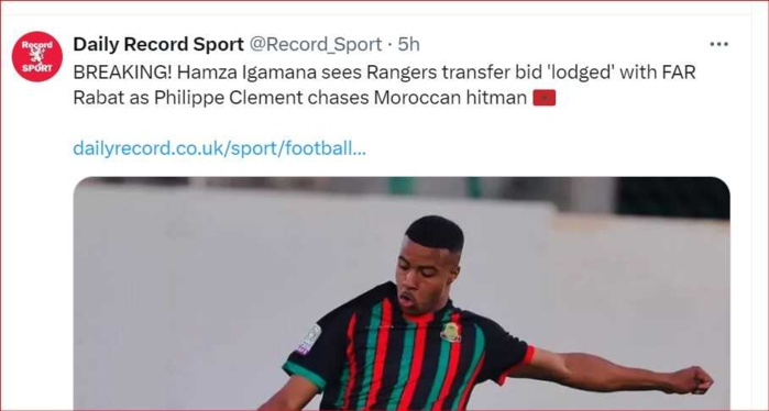 Transfert : Igamane en partance vers les Rangers de l’Ecosse ? Transfert : Igamane en partance vers les Rangers de l’Ecosse ?