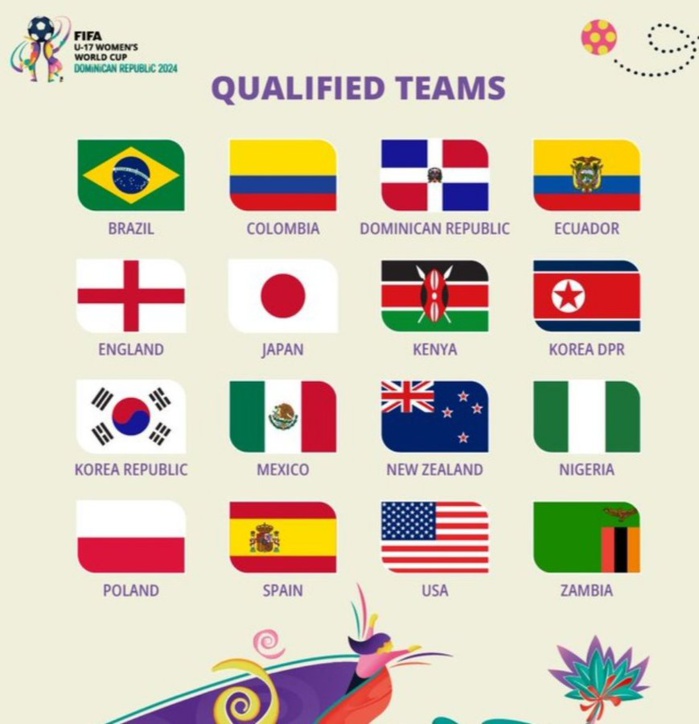 CDM féminine U17-2024 : Les trois représentants de l'Afrique  CDM féminine U17-2024 : Les trois représentants de l'Afrique