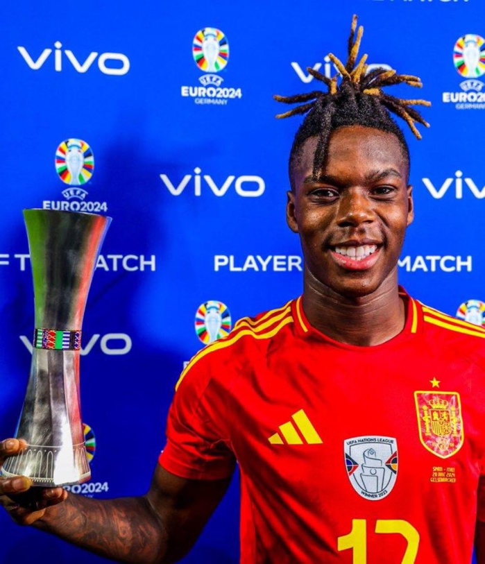 Williams l'Espagnol d'origine ghanéenne est élu Joueur du match! Williams l'Espagnol d'origine ghanéenne est élu Joueur du match!