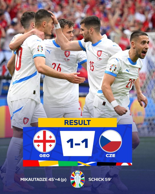 Euro 2024 : La Géorgie manque le hold-up de peu face à la Tchéquie ! Euro 2024 : La Géorgie manque le hold-up de peu face à la Tchéquie !