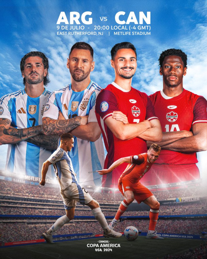 Copa América USA 24 / Demi-finale Argentine-Canada : Dans la nuit de ce mardi à mercredi 