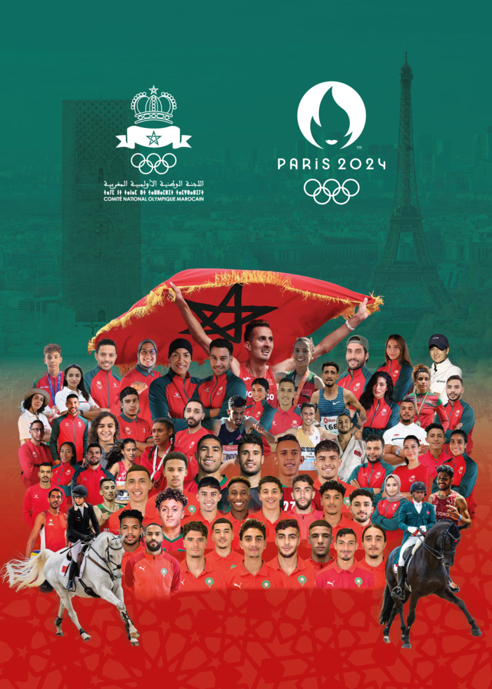 JO PARIS 2024 / Maroc :Délégation sportive et  visuel vestimentaire   JO PARIS 2024 / Maroc :Délégation sportive et  visuel vestimentaire