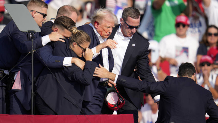 États-Unis : Donald Trump visé par des tirs lors d'un meeting électoral, l'assaillant abattu États-Unis : Donald Trump visé par des tirs lors d'un meeting électoral, l'assaillant abattu