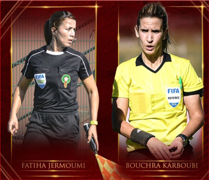 JO Paris 24. Foot féminin : Bouchra Karboubi et Fatiha Jermoumi arbitres du match Espagne - Japon JO Paris 24. Foot féminin : Bouchra Karboubi et Fatiha Jermoumi arbitres du match Espagne - Japon
