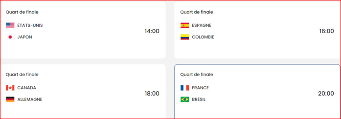 Foot olympique féminin : Des quarts de finale alléchants et passionnants au programme ce samedi Foot olympique féminin : Des quarts de finale alléchants et passionnants au programme ce samedi