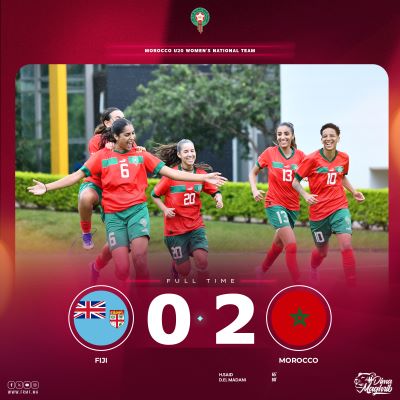 CDM Féminine U20 (préparation): Le Maroc vainqueur des Iles Fidji CDM Féminine U20 (préparation): Le Maroc vainqueur des Iles Fidji